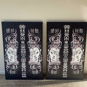 2 20x30in LIVE FREE LOVE ALL canvases from Rage Nation Apparel